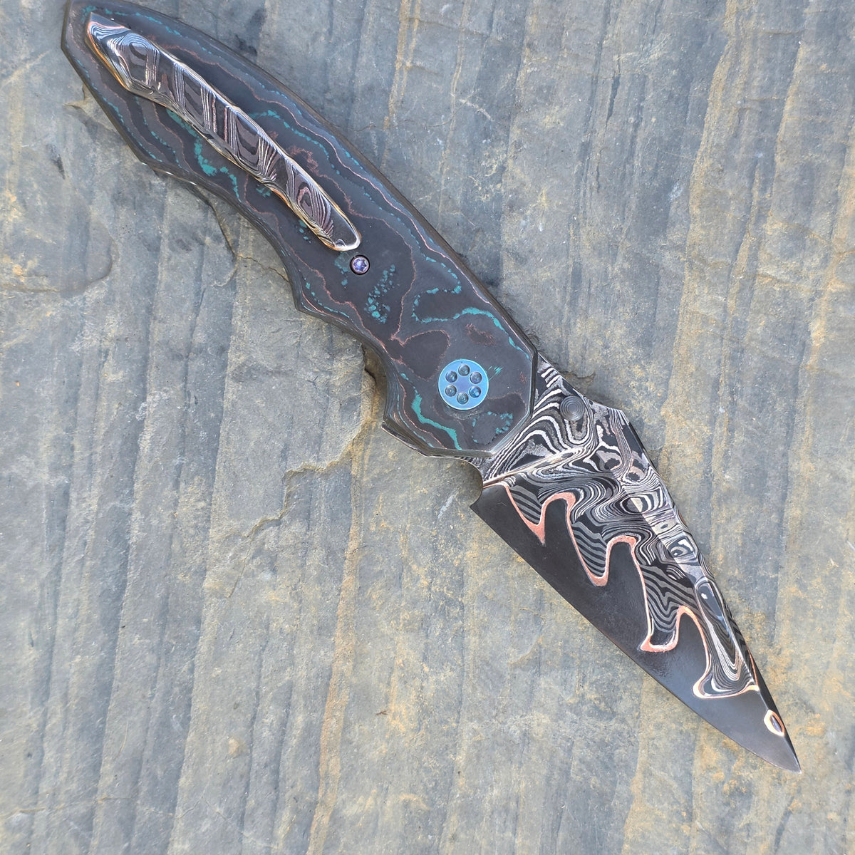 Kiba-Apex No. 1 custom folding knife by Larevo Customs, additional view