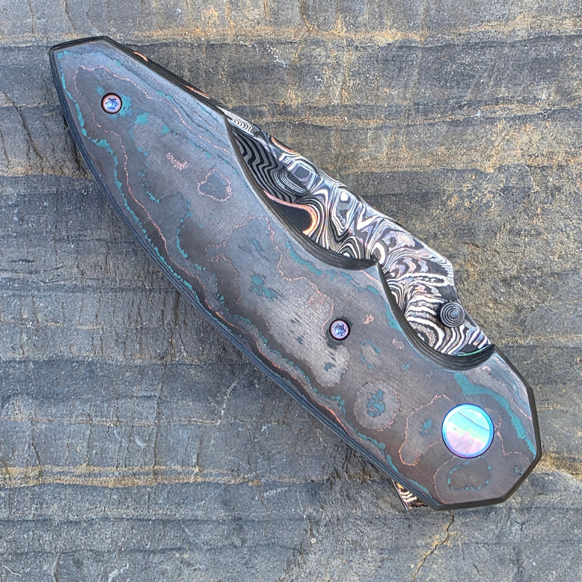 Kiba-Apex No. 1 custom folding knife by Larevo Customs, additional view