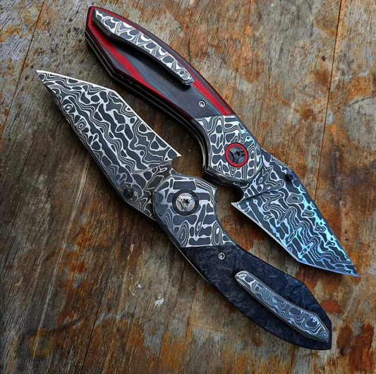 Apex Crimson Pair is a Custom Handcrafted Tactical Gear for Collectors, Outdoor & Camping Use