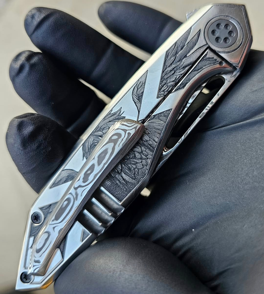 Gryphon Iconic Edge Laser Engraved is a Custom Handcrafted Tactical Gear for Collectors, Outdoor & Camping Use