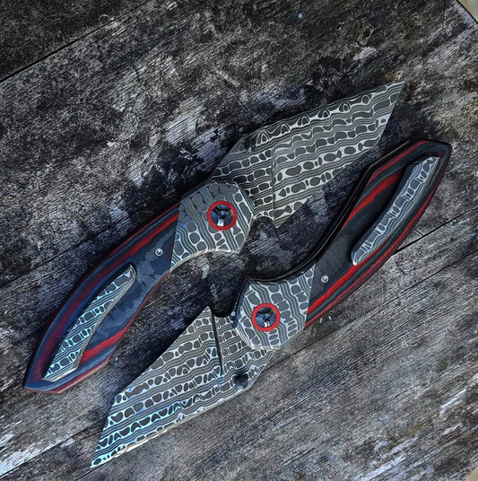 Apex Red & Black Duo is a Custom Handcrafted Tactical Gear for Collectors, Outdoor & Camping Use